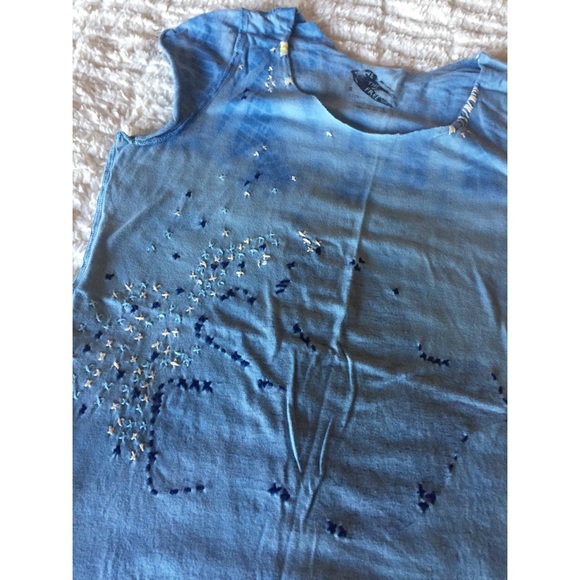 EUC Free People Dove Threaded Top - Picture 2 of 5